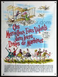 2u572 THOSE MAGNIFICENT MEN IN THEIR FLYING MACHINES French 1p '65great wacky art of early airplane