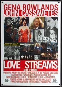 2u200 LOVE STREAMS Italian 1panel '84 John Cassavetes & Gena Rowlands, cool different photo montage!