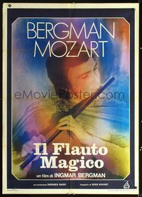 2u203 MAGIC FLUTE Italian one-panel '75 Ingmar Bergman's Trollflojten, image of man playing flute!