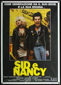2u267 SID & NANCY Italian 1p '86 Gary Oldman as Sid Vicious, Chloe Webb as Nancy Spungen, punk rock