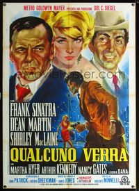 2u274 SOME CAME RUNNING Italian 1p R64 different art of Sinatra, Martin & MacLaine by DiStefano!