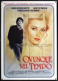 2u276 SOMEWHERE IN TIME Italian 1panel '83 different art of Chris Reeve & Jane Seymour by Sciotti!
