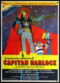 2u278 SPACE PIRATE CAPTAIN HARLOCK: MYSTERY OF ARCADIA Italian 1panel '78 cool early Japanese anime!