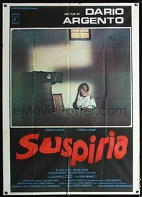 2u285 SUSPIRIA Italian one-panel '77 great image of terrified Jessica Harper, Dario Argento classic!