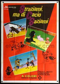 2u292 TERRYTOON FESTIVAL Italian one-panel poster '69 Mighty Mouse, Dinky Duck, Heckle & Jeckle!