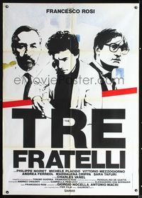 2u295 THREE BROTHERS Italian one-panel poster '82 Francesco Rosi's Tre fratelli, Philippe Noiret