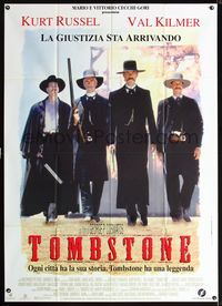 2u301 TOMBSTONE Italian 1p '93 Kurt Russell as Wyatt Earp, Val Kilmer as Doc Holliday, Sam Elliot