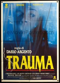 2u303 TRAUMA Italian one-panel movie poster '93 Dario Argento, cool horror image!