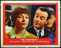 2v019 APARTMENT LC #2 '60 Billy Wilder, great close portriat of Jack Lemmon & Shirley MacLaine!