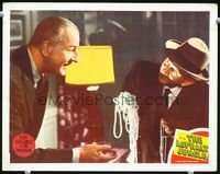 2v022 ASPHALT JUNGLE LC #7 '50 Louis Calhern tries to con Sam Jaffe into giving him the jewels!