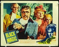 2v034 BLACK MAGIC LC '49 c/u of Akim Tamiroff & pretty Nancy Guild, Orson Welles in border art!