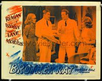 2v044 BROTHER RAT movie lobby card R44 Ronald Reagan, Priscilla Lane, Jane Wyman, Wayne Morris
