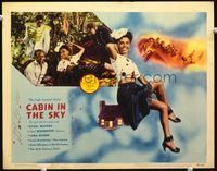 2v046 CABIN IN THE SKY lobby card '43 best image of sexy Lena Horne in center and with Rochester!