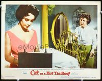 2v048 CAT ON A HOT TIN ROOF LC #8 '58 great close up of sexiest Elizabeth Taylor & Judith Anderson