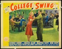 2v054 COLLEGE SWING lobby card '38 great close up of young Betty Grable dancing with Jackie Coogan!