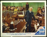 2v061 COURAGE OF LASSIE movie lobby card #5 '46 Frank Morgan defending muzzled Lassie in courtroom!