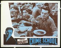 2v064 CRIME SCHOOL lobby card #4 R56 Bobby Jordan & Leo Gorcey eating awful food in reformatory!