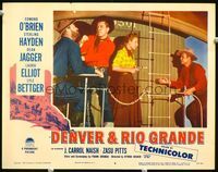 2v072 DENVER & RIO GRANDE LC #6 '52 Edmond O'Brien & pretty Laura Elliot fight bad guys on train!