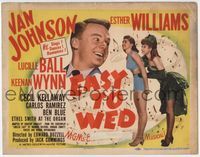 2v414 EASY TO WED title card '46 art of Van Johnson with super sexy Lucille Ball & Esther Williams!