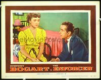 2v085 ENFORCER LC #8 '51 great close up of Humphrey Bogart with sad Adelaide Klein sitting on bed!