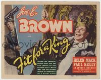 2v430 FIT FOR A KING TC R40s great images of Joe E. Brown with crown sitting on throne & in suit!