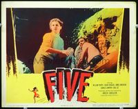 2v090 FIVE LC '51 Arch Oboler, post-apocalyptic sci-fi about 5 survivors, but only one woman!