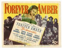 2v439 FOREVER AMBER title lobby card '47 Linda Darnell, Cornel Wilde, directed by Otto Preminger!