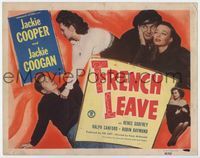 2v441 FRENCH LEAVE TC '48 kid stars Jackie Cooper & Jackie Coogan all grown up and romancing!