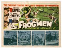 2v442 FROGMEN title card '51 the thrilling story of Uncle Sam's underwater scuba diver commandos!
