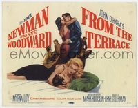 2v443 FROM THE TERRACE title card '60 artwork of Paul Newman & sexy half-dressed Joanne Woodward!