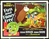 2v102 FUN & FANCY FREE LC #5 '47 Walt Disney, Mickey Mouse, giant cartoon bear threatening cubs!