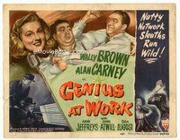 2v451 GENIUS AT WORK TC '46 great art of Bela Lugosi with axe, Brown & Carney are nutty sleuths!