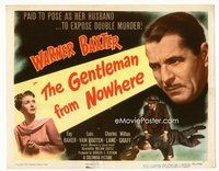 2v452 GENTLEMAN FROM NOWHERE title card '48 Warner Baxter is paid to pose as Fay Baker's husband!