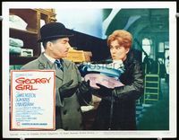 2v107 GEORGY GIRL LC #2 '66 James Mason has pretty young Lynn Redgrave hold all the packages!
