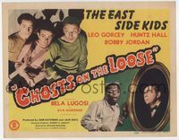 2v453 GHOSTS ON THE LOOSE TC '43 image of Bela Lugosi scaring Sunshine Sammy, East Side Kids!