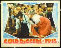 2v112 GOLD DIGGERS OF 1935 LC '35 rumpled Adolphe Menjou on floor with many beauties behind him!