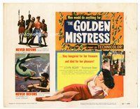 2v464 GOLDEN MISTRESS title card '54 John Agar hungered for the pleasure of sexy Rosemarie Bowe!