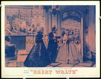 2v116 GREAT WALTZ lobby card R62 Luise Rainer arrives consumed with jealousy & with a hidden pistol!