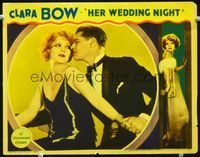 2v127 HER WEDDING NIGHT LC '30 great close portrait of sexy Clara Bow being wooed by Ralph Forbes!