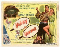 2v497 HOLIDAY IN HAVANA title lobby card '49 Latin lover Desi Arnaz & sexy Mary Hatcher in Cuba!