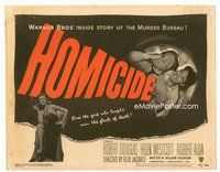 2v502 HOMICIDE title card '49 sexy smoking Helen Westcott is the girl who taught men facts of death!