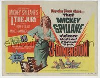 2v513 I THE JURY TC '53 Mickey Spillane, Mike Hammer, great 3-D image of sexy girl stripping!