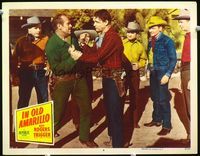 2v139 IN OLD AMARILLO lobby card #8 '51 Roy Rogers is bloody but not beaten in fight with bad guy!
