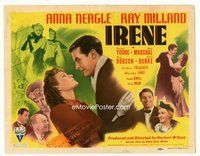 2v526 IRENE title card '40 Anna Neagle stares lovingly into the eyes of handsome young Ray Milland!