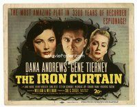 2v527 IRON CURTAIN title card '48 close portraits of Dana Andrews, sexy Gene Tierney & June Havoc!