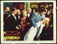 2v144 IT HAD TO BE YOU lobby card #7 '47 Cornel Wilde holds beautiful Ginger Rogers who has fainted!