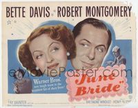 2v540 JUNE BRIDE title card '48 Bette Davis & Robert Montgomery in the happiest hit of their lives!