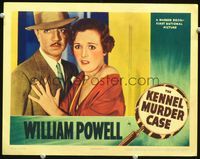 2v145 KENNEL MURDER CASE LC R42 great c/u of suave detective William Powell & scared Mary Astor!