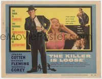 2v546 KILLER IS LOOSE title lobby card '56 Budd Boetticher, Joseph Cotten & sexy Rhonda Fleming!