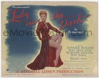 2v553 LADY IN THE DARK title card '44 great image of sexy Ginger Rogers in cool dress showing legs!